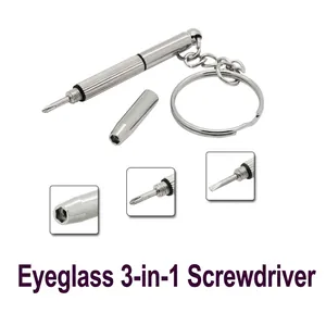 Multifunctional Mini Screwdriver Keychain Metal Precision Repair Tool For Glasses And Watches Portable Non Slip