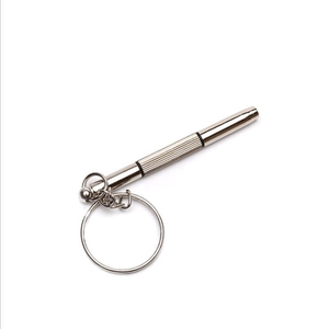 Mini 3-in-1 multifunctional keychain screwdriver with non-slip metal grip for daily use