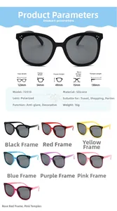 Tableau détaillé des tailles pour lunettes de soleil enfants en silicone polarisées