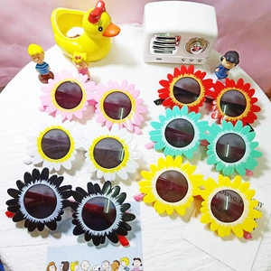 Sunflower Kids Sunglasses Plastic Daisy Flower Shape UV400 Protection Party Favors Gift For Boys Girls