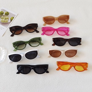 Lunettes De Soleil Oeil De Chat Monture Ovale Rétro PC Protection UV400 Femmes Hommes Mode Streetwear