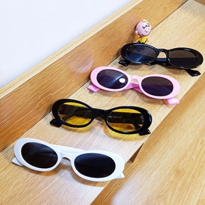 Retro Oval Sunglasses PC Frame AC Lens UV400 Protection Trendy Candy Color Street Photography Eyewear For Women Men