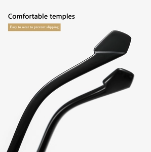 Détail des branches de lunettes noires ergonomiques avec design embout antidérapant