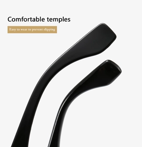 Détail macro des branches de lunettes noires antidérapantes pour un port confortable