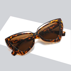 Lunettes De Soleil Triangle Œil De Chat Vintage Rétro Protection Solaire Monture PC Verre AC Mode Tendance Pour Femmes Hommes