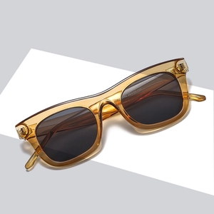 Lunettes De Soleil Carrées Mode Monture PC Verre AC Protection UV400 Rétro Vintage Streetwear Extérieur Hommes Femmes