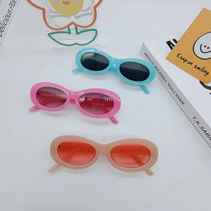 Retro Oval Sunglasses Vintage Y2K Hip Hop Party Eyewear UV400 Protection Plastic Frame For Women Men