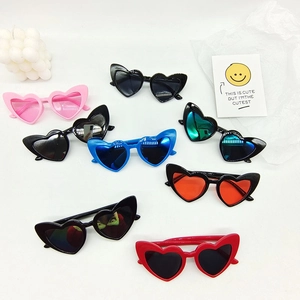 Kids heart-shaped sunglasses collection with colorful frames and stylish trendy designs