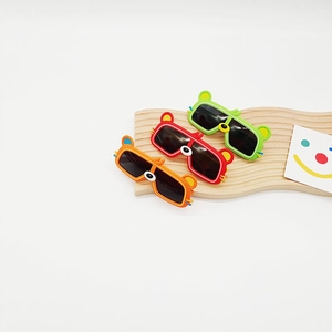 Lunettes de soleil polarisées pour enfants avec oreilles d'ours, orange, rouge, vert