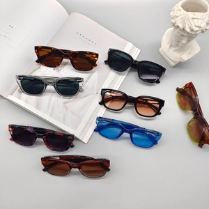 Retro Square Sunglasses UV400 Protection Trendy Plastic Frame For Women Men Fashion Party Travel Eyewear