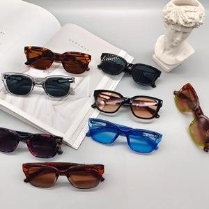 Retro square sunglasses for women in seven colors including leopard and classic black