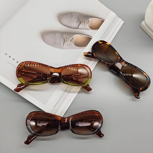 Retro Oval Sunglasses Vintage Metal PC Frame UV400 Protection Fashion Shades For Men Women Trendy Eyewear