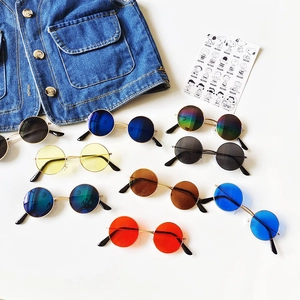 Retro Round Sunglasses Kids Metal Frame Vintage UV Protection Outdoor Vacation Eyewear Boys Girls
