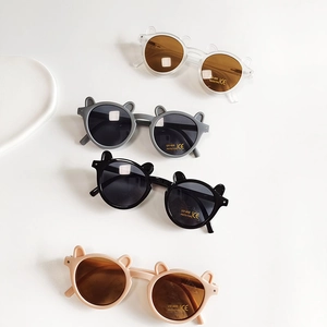 Lunettes de soleil enfant mignonnes oreilles d'ours avec protection UV400 multicolore