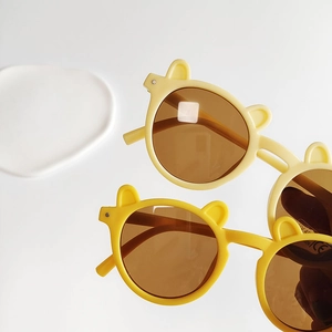 Lunettes de soleil rondes à oreilles d'ours pour enfants avec protection UV400
