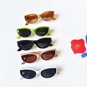 Lunettes De Soleil Enfants Retro Cat Eye Vintage Monture Plastique Protection UV400 Garçons Filles