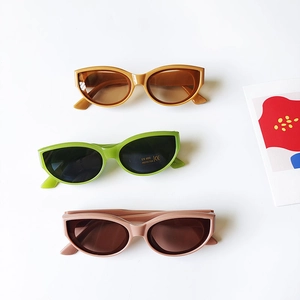Lunettes de soleil rétro œil de chat pour enfants avec protection UV400 multi-couleur