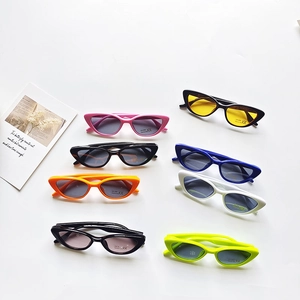 Triangle cat-eye sunglasses for kids in multiple vibrant colors with UV400 protection
