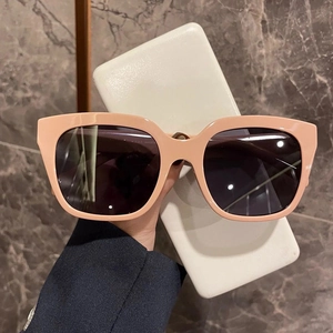 Mode Oversized Quadratische Sonnenbrille UV Schutz Retro Großer Rahmen Kunststoff Brillen Für Damen Outdoor Reise