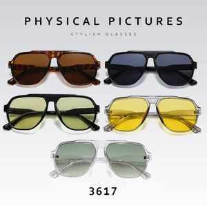 Detailed group display of pilot sunglasses in various lens colors with ZN3617 model info