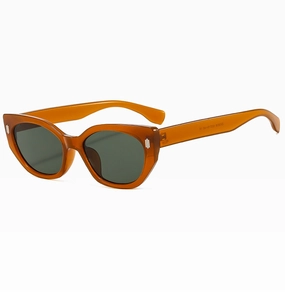 Detailansicht der Bernstein Cat-Eye Sonnenbrille SN3033 mit CE-Kennzeichnung am Bügel