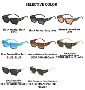 Detailed collection of 2025 retro square sunglasses in various frame and lens colors