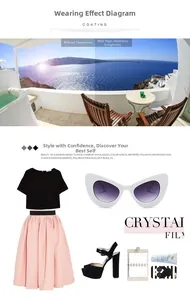Close-up of white cat-eye sunglasses with purple gradient lenses and Italian plate frame