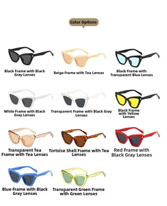 Collection de lunettes de soleil œil-de-chat en diverses couleurs de montures et verres