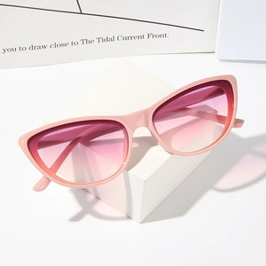 Fashion Cat Eye Sunglasses UV400 Protection Small Frame PC AC Material For Women Outdoor Party Streetwear Accessory
