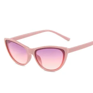 Pink cat eye sunglasses with purple gradient lenses for women stylish eyewear