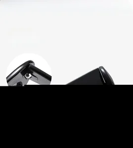 Detail of flexible hinge and high quality painting on black cat eye sunglasses