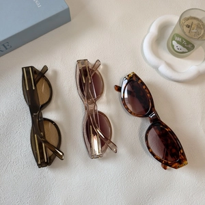 Chic cat eye sunglasses in tortoiseshell and champagne tones on a lifestyle background
