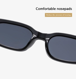Makroansicht ergonomischer Nasenpads für schwarze Sonnenbrillen zur Druckentlastung