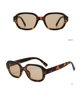 Detailed front and 45-degree side view of vintage tortoise shell sunglasses