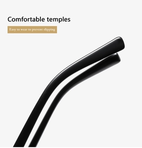 Macro detail of comfortable black ergonomic temples on retro double bridge sunglasses