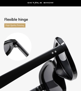 Détails de peinture haute qualité et charnière flexible sur lunettes de soleil ovales