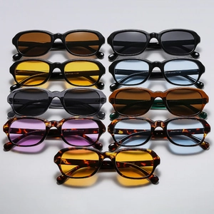 Lunettes De Soleil Ovales Rétro Monture PC Protection UV400 Style Street Vintage Mode Pour Hommes Et Femmes