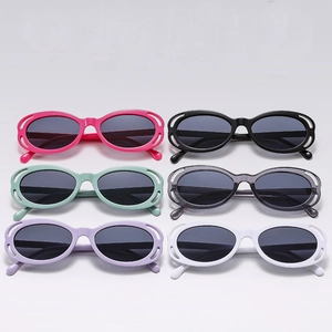 Lunettes De Soleil Ovales Protection UV400 Monture Ajourée PC AC Verres Rétro Y2K Tendance Pour Hommes Femmes