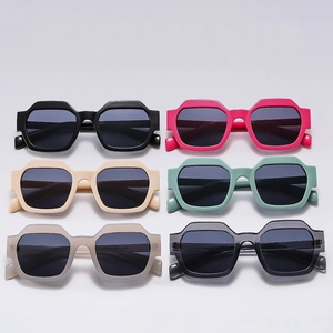 Polygon Geometric Sunglasses PC Frame UV Protection Retro Trendy Fashion Large Chunky Frame Eyewear For Men Women