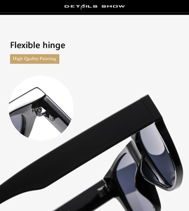 Detailansicht der flexiblen Metallscharniere und hochwertigen Lackierung der Sonnenbrille