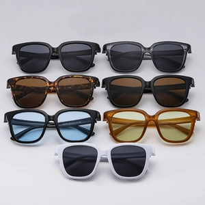 Fashion Square Large Frame Sunglasses For Women Resin UV400 Protection Retro Outdoor Beach Travel Eyewear