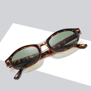 Vintage Y2K oval tortoise shell sunglasses with light green lenses and silver rivets