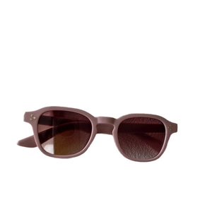 Vintage small frame sunglasses with matte pink frame and gradient lenses for a retro look
