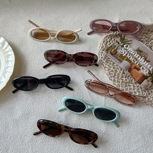Lunettes De Soleil Ovales Rétro Pour Femmes Hommes Protection UV400 Monture PC Verre AC Vintage Y2K Mode Shades