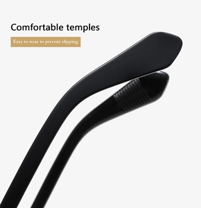 Detail of matte black temples with anti-slip wave pattern for comfortable eyewear wear