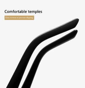 Detail of ergonomic glossy black temples on cat eye sunglasses for comfortable fit