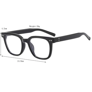 Black vintage thick frame sunglasses with 14.9cm width and UV protection for daily wear
