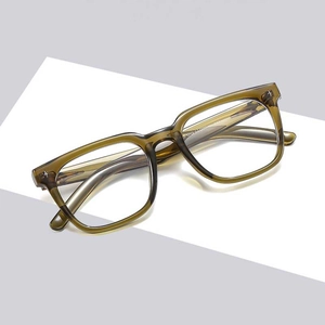 Retro rectangle olive green sunglasses with metal cross star accent for women