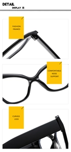 Detail of cat-eye frames featuring comfortable nose support and curved anti-slip legs