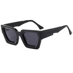 Quadratische Sonnenbrille Dicker Rahmen Harz PC Gläser Retro Geometrisch UV400 Trendy Unisex Outdoor Brille